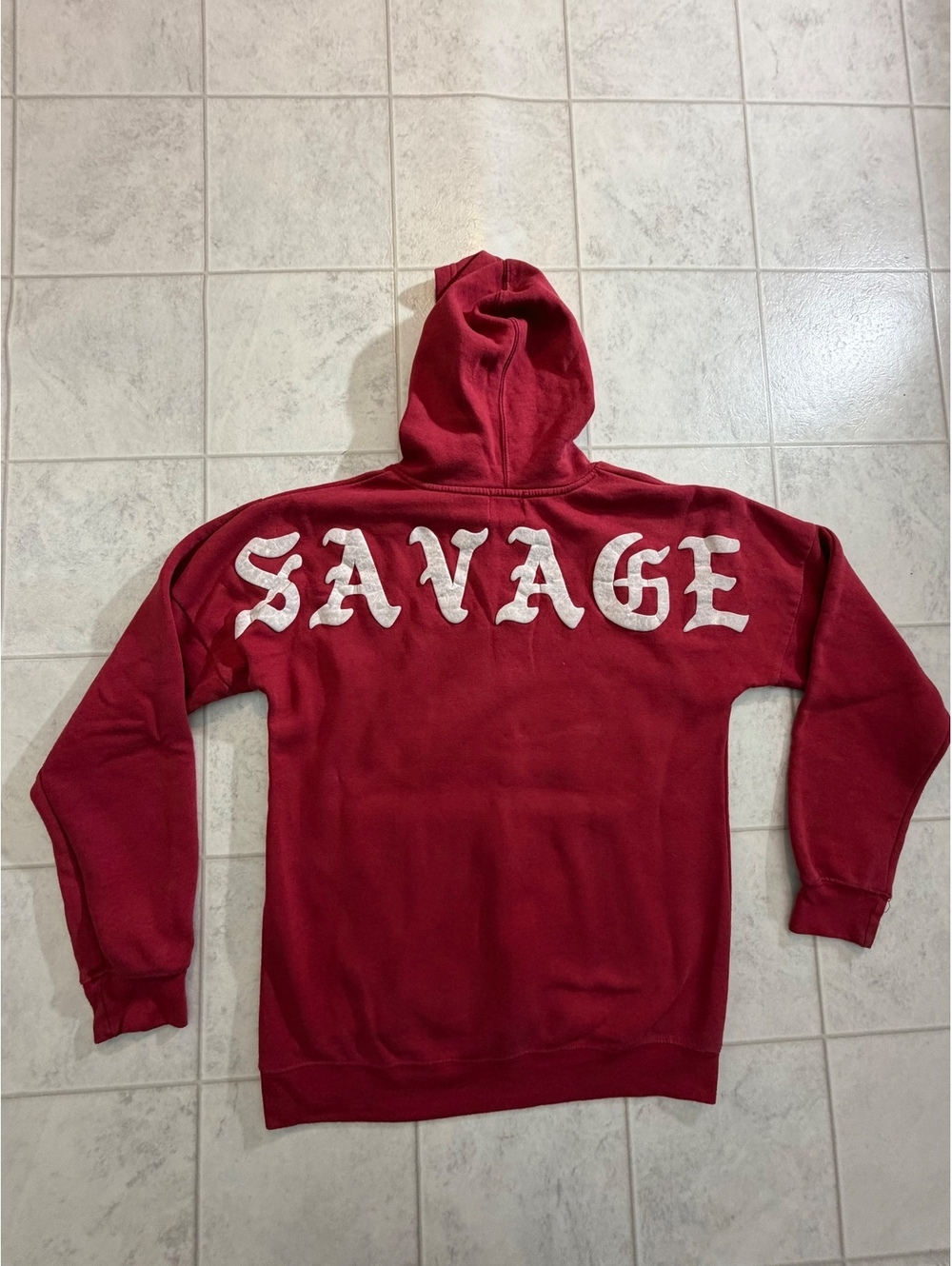 Eighty Eight red Savage hoodie size M